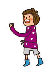 Side view of boy standing