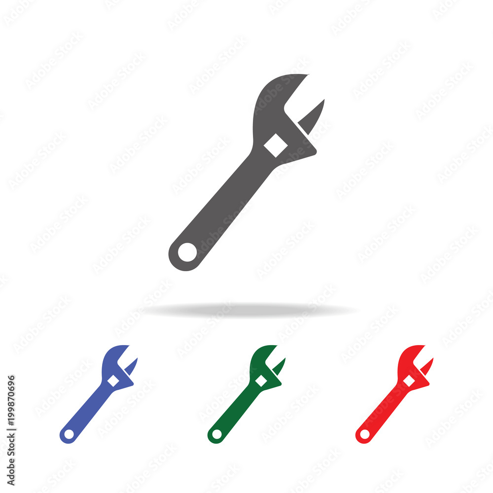 Poster pipe wrench icon. elements of construction tools multi colored icons. premium quality graphic design