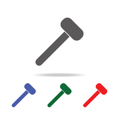 Wooden mallet, hammer icon. Elements of construction tools multi colored icons. Premium quality graphic design icon. Simple icon for websites, web design, mobile app, info graphics