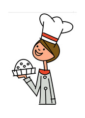 Close-up of boy holding cake