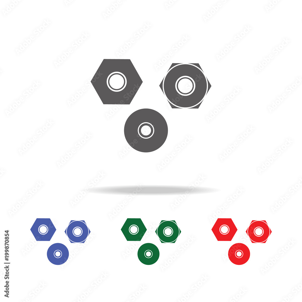 Poster nuts icon. elements of construction tools multi colored icons. premium quality graphic design icon. 