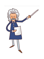 Close-up of man holding paper and stick