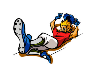 Side view of man playing