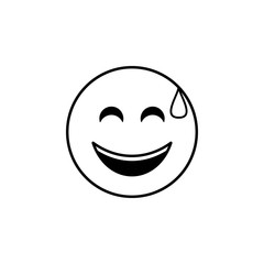 Fototapeta premium joy in a cold sweat icon. Detailed set of avatars of professions icons. Premium quality line graphic design. One of the collection icons for websites, web design, mobile app