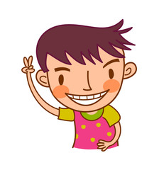 Close-up of boy smiling