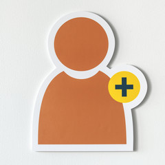 Add friend social media icon
