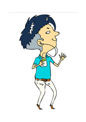 Side view of boy standing