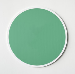 Green circle button icon isolated