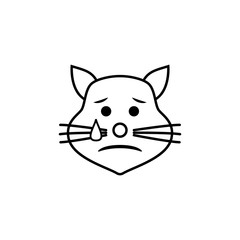 crying cat icon. Detailed set of avatars of professions icons. Premium quality line graphic design. One of the collection icons for websites, web design, mobile app