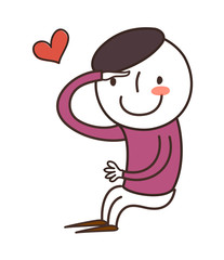 Close-up of boy sitting