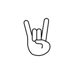 Fototapeta na wymiar fingers rock icon. Detailed set of avatars of professions icons. Premium quality line graphic design. One of the collection icons for websites, web design, mobile app