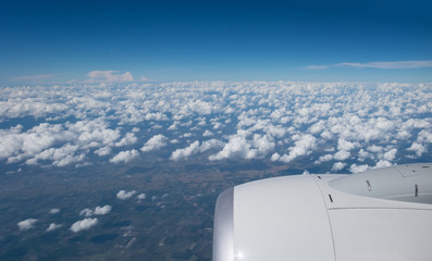 Fototapeta na wymiar Clouds and sky. (Aerial view)