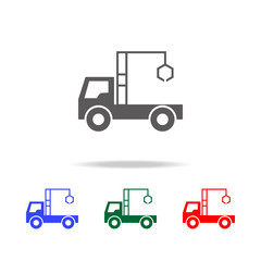 truck crane icon. Elements of construction tools multi colored icons. Premium quality graphic design icon. Simple icon for websites, web design, mobile app, info graphics