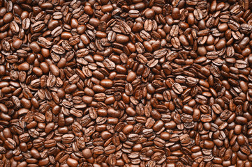 Close up of coffee beans for background