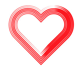 Herz Gestreift Linien