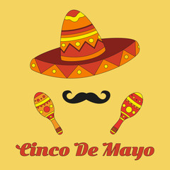 Cinco De Mayo poster design. Happy Cinco De Mayo. Vector.