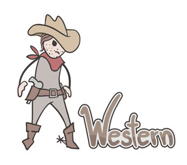 Design of cowboy illustration