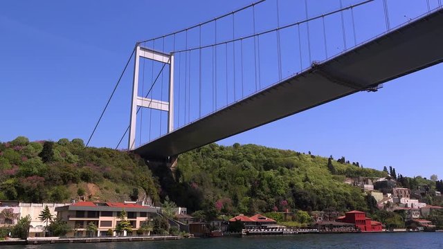 Bridge over the Bosphorus, bottom view, Turkey, Istanbul