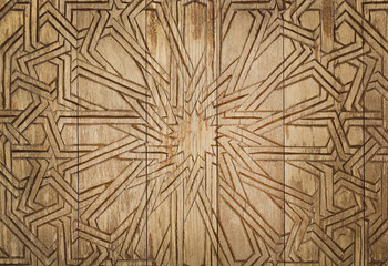 wooden background with carving, pattern for design art work.
