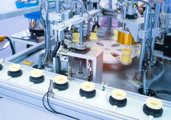 artificial intelligence machine at industrial manufacture factory of Energy saving lamp