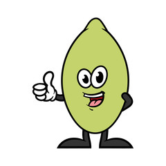 Cartoon Pumpkin Seed Character