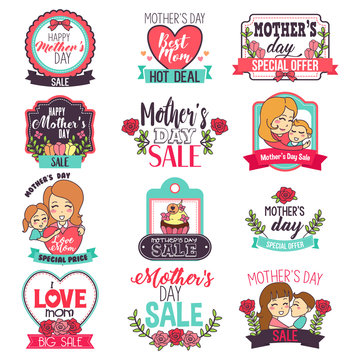 Mother Day Sale Sign Clipart Illustration