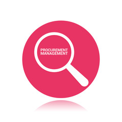Business Concept: Magnifying Optical Glass With Words Procurement Management