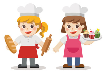 Characters of  Baker bakery theme.