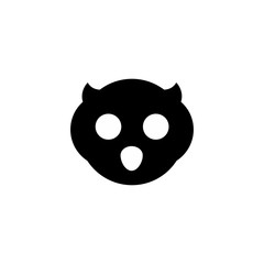 face of owl logo vector