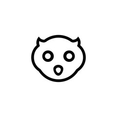 face of owl logo vector