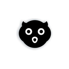 face of owl logo vector