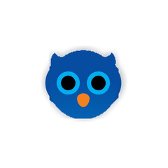 face of owl logo vector