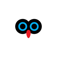 art of the eye of owl logo vector