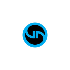 letter gd in a circle logo vector