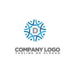 D LETTER LOGO TEMPLATE