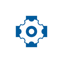 Obraz premium Gear Medical Logo Icon Design
