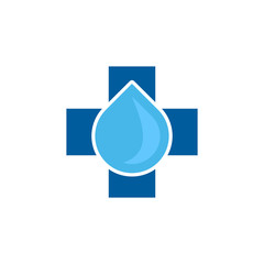 Water Medical Logo Icon Design