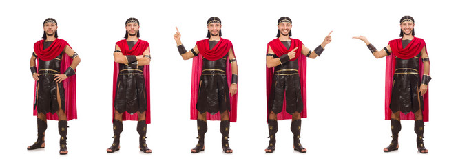 Gladiator isolated on white