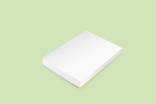 Blank cover book template on green background
