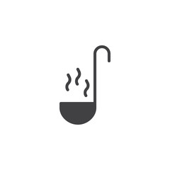 Kitchen ladle vector icon. filled flat sign for mobile concept and web design. Soup spoon simple solid icon. Symbol, logo illustration. Pixel perfect vector graphics