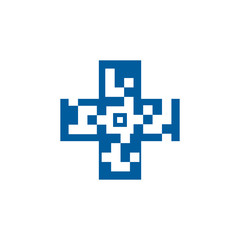 Obraz premium Barcode Medical Logo Icon Design