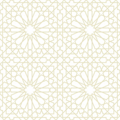 Seamless pattern or Islamic background with geometric style