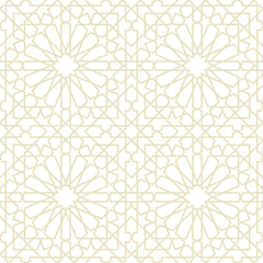 Seamless pattern or Islamic background with geometric style