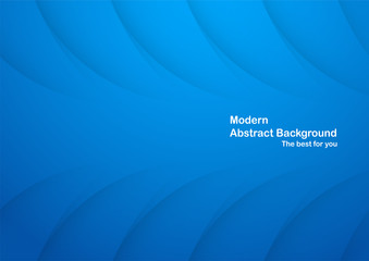 Abstract blue curve background with copy space for white text. Modern template design for cover, brochure, web banner and magazine.