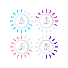 Financial indexes report isolated on white background. Infographic element for business presentation vector illustration.