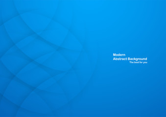 Abstract blue curve background with copy space for white text. Modern template design for cover, brochure, web banner and magazine.
