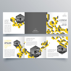 Obraz na płótnie Canvas Brochure design, brochure template, creative tri-fold, trend brochure