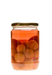 Raspberry compote in a glass