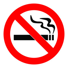 No smoking  sign. Forbidden sign icon isolated on white background vector illustration
