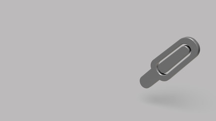 3D Icon of security airport isolated on a grey background.